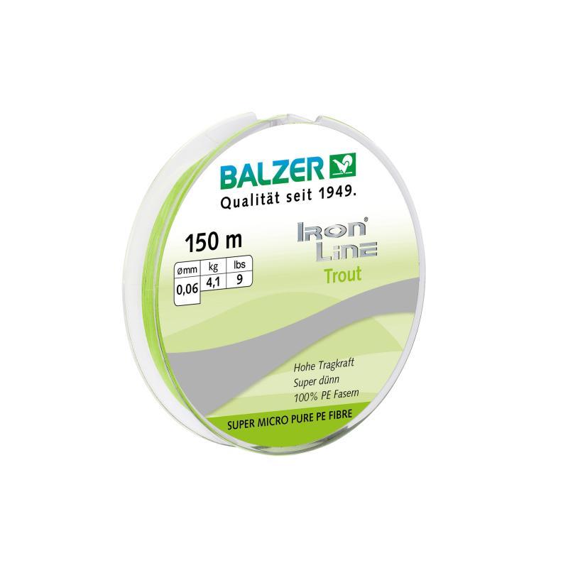 Balzer Iron Line Forel chartreuse 150m 0,06mm