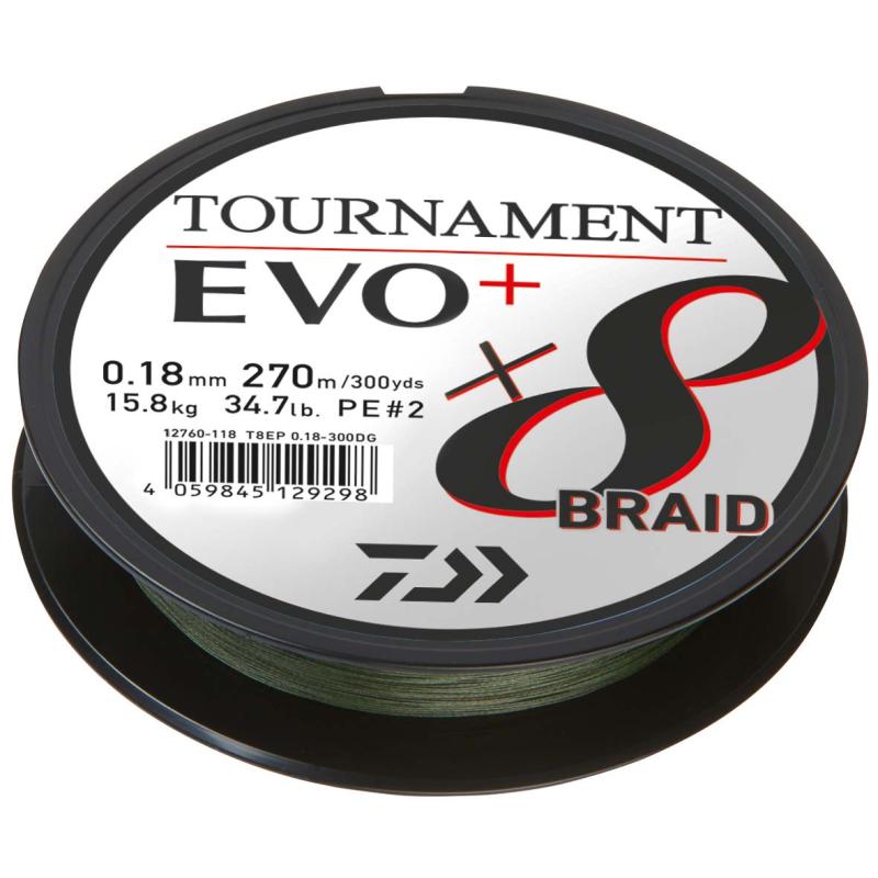 Daiwa Tournament x8 Br. EVO+ 0.10 mm 900 m DG
