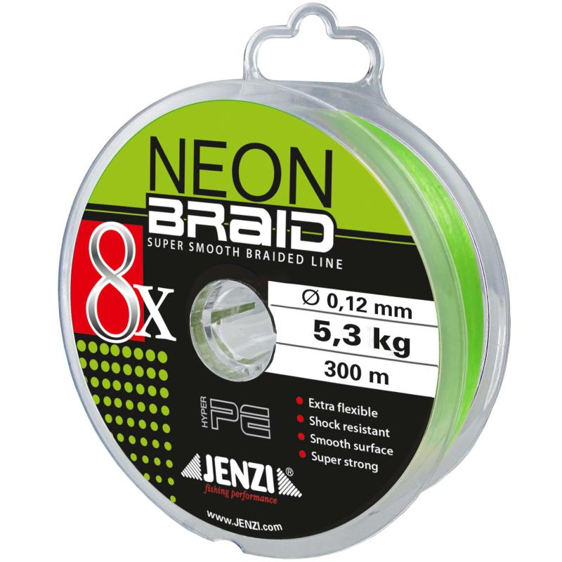 Jenzi neon braid 8x green 300m 0,12