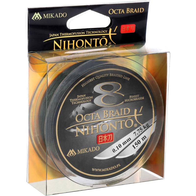Mikado Nihonto Octa Braid - 0.08 mm / 5.15 kg / 150 M - Groen