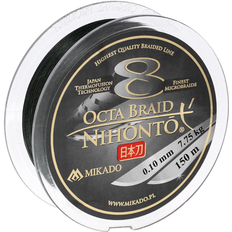 Mikado Nihonto Octa Braid - 0.10 mm / 7.75 kg / 150 M - Groen