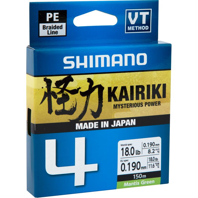 Shimano Kairiki 4 150M Mantis Green 0,190mm / 11,6Kg
