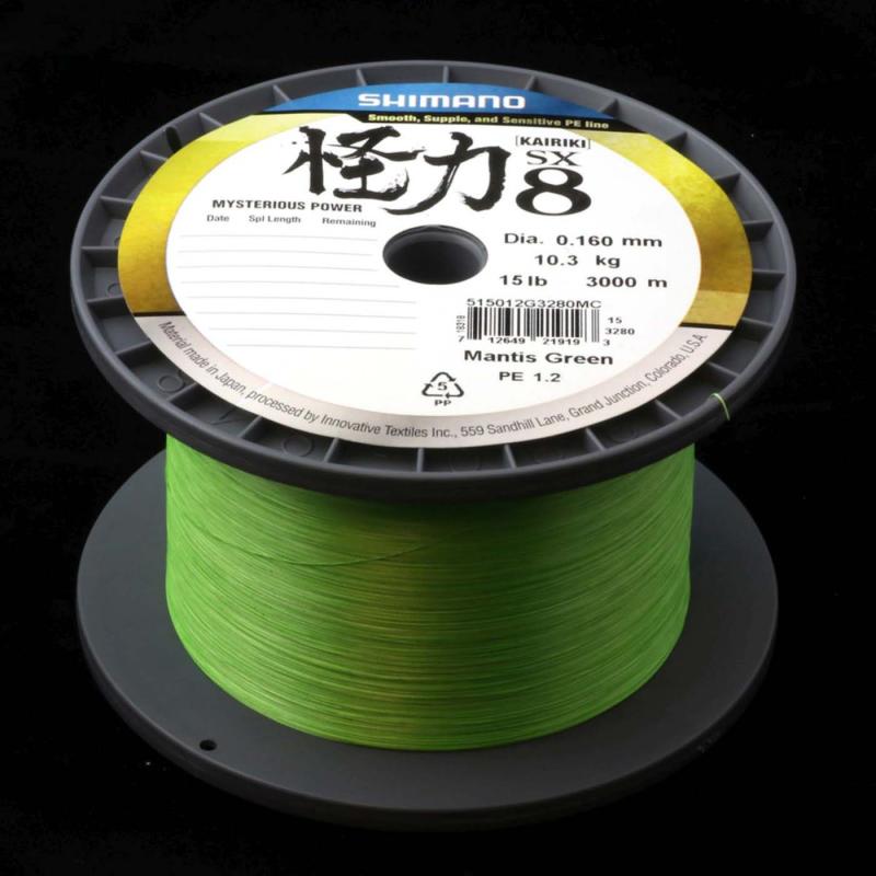 Shimano KAIRIKI 8 3000m Mantis Green 0.190mm/12.0kg