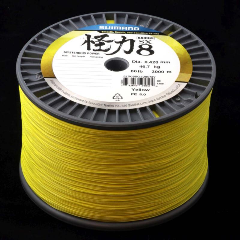 Shimano KAIRIKI 8 3000m 0.06mm 5.3kg Yellow