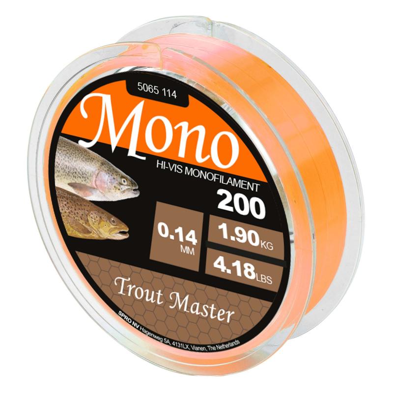 Spro Tm Hi-Vis Mono Oranje 0.12/1.5Kg 200M