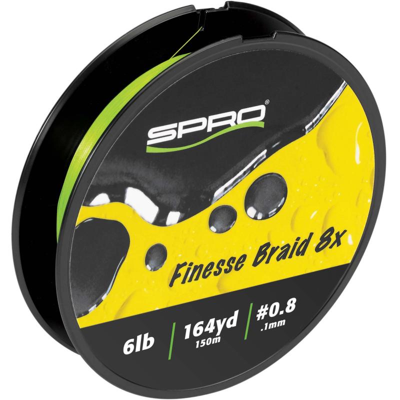 Spro Finesse Braid 8X 7Kg 150M 0.10 Lime Grn