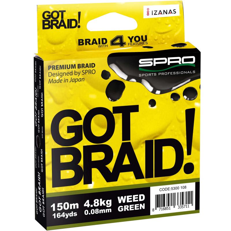 Spro Got Braid! Grün 0.16mm 150M