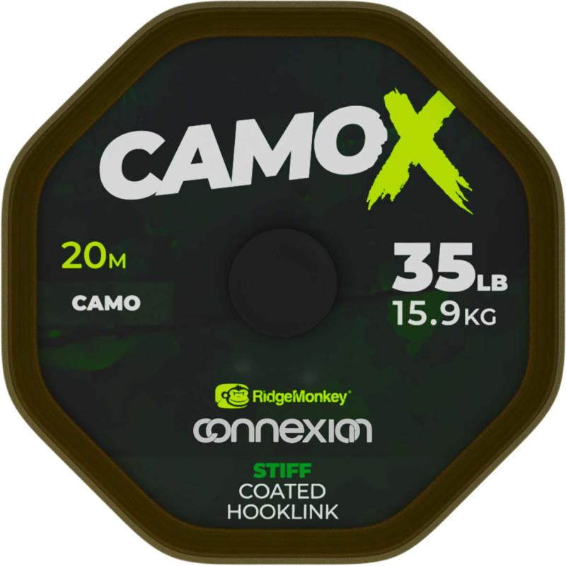 RidgeMonkey CamoX Stijve Gecoate Hooklink 35lb