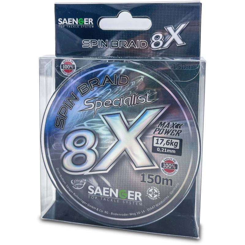 Sänger SAE 8 X Spec. Spin Smoke 150m 0,21mm/17,60kg