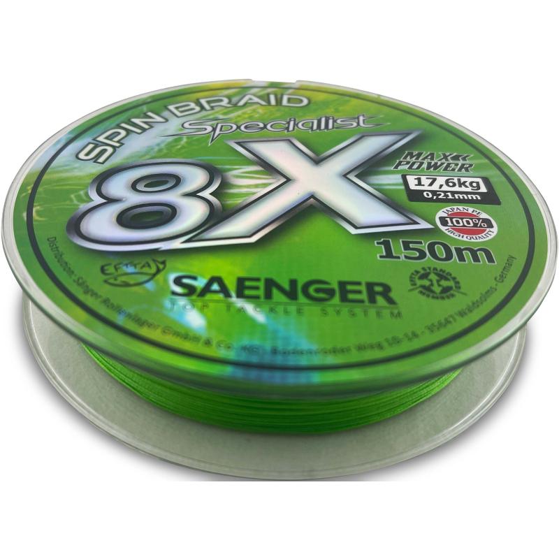 Zanger SAE 8X Spec. Spin Fl.Groen 150m 0,10mm/9,10kg