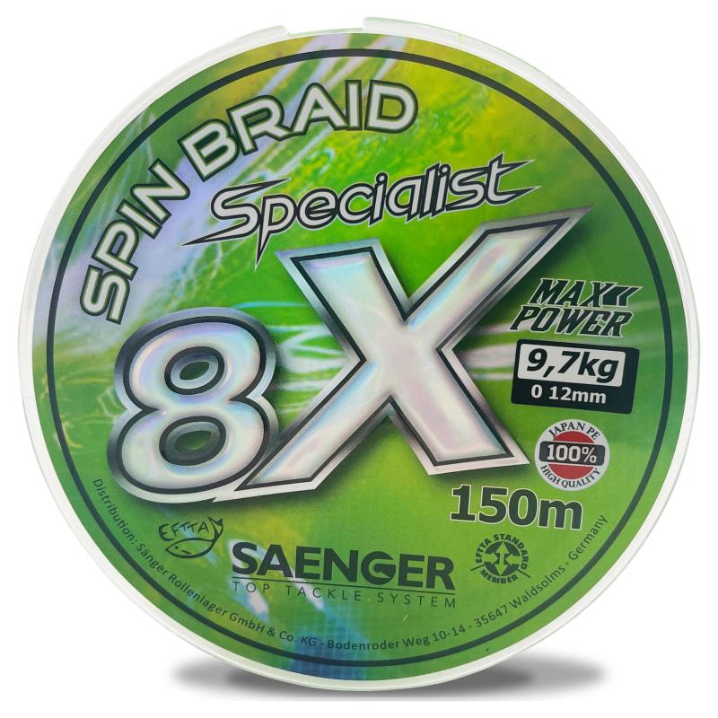 Sänger SAE 8 X Spec. Spin Fl.Green 150m 0,12mm/9,70kg