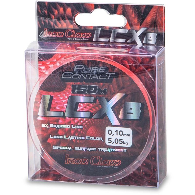 Iron Claw Pure Contact LCX8 Red 150m 0,17mm