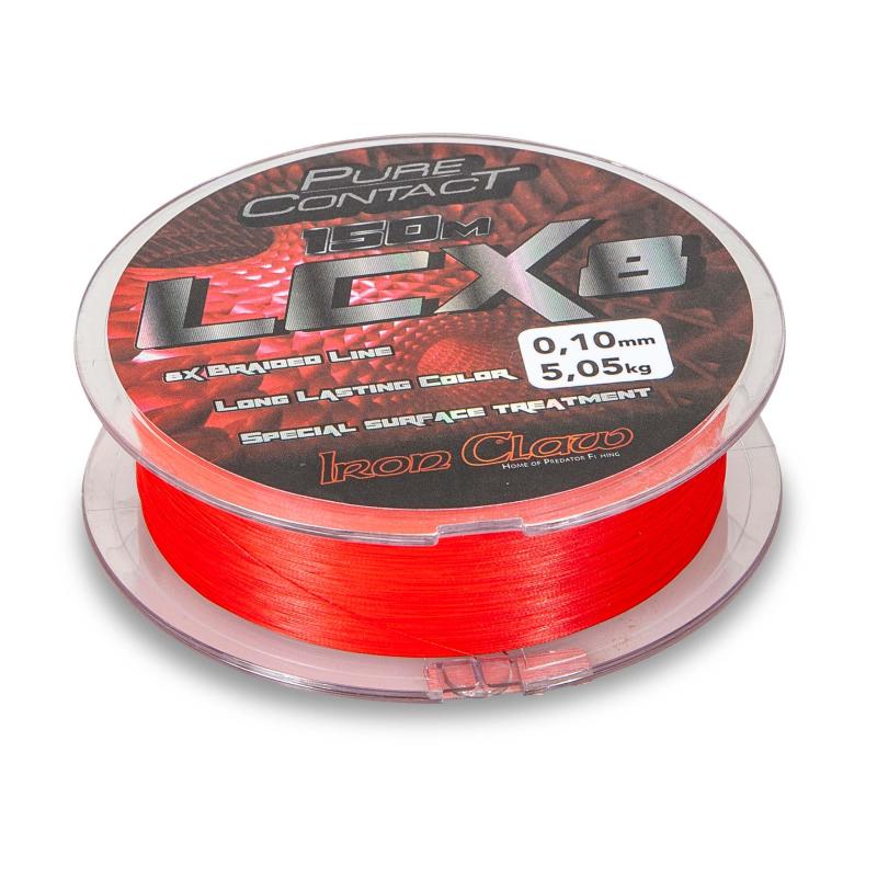 Iron Claw Pure Contact LCX8 Red 150m 0,19mm