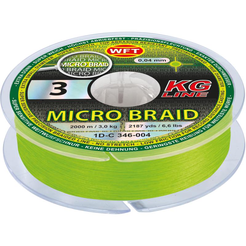 WFT Micro Braid KG chartreuse 150m 4,5Kg 0,08mm