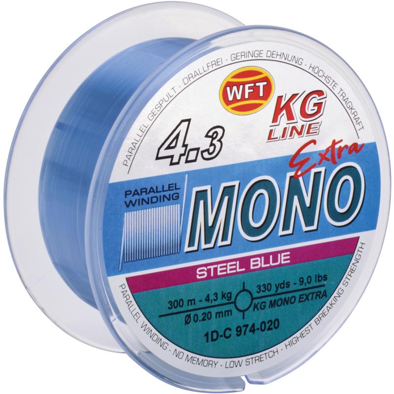 WFT KG Mono Extra staalblauw 300m 0,16mm