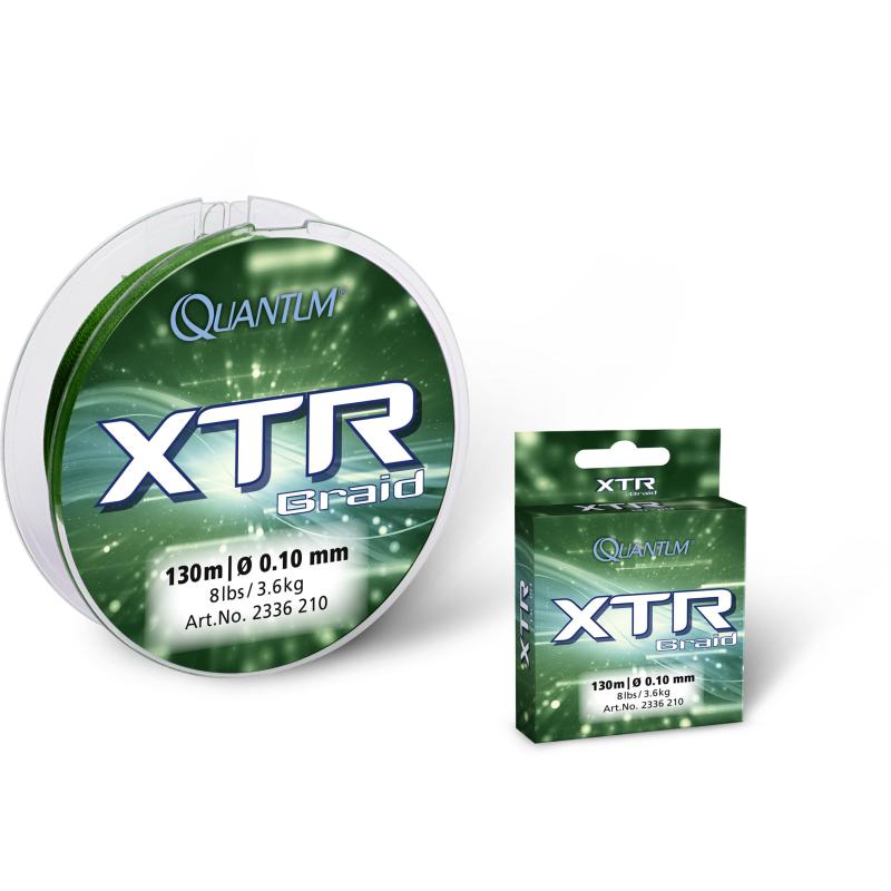 Tresse XTR Quantum Ø 0,17mm L: 130m 9,1kg / 20lbs vert