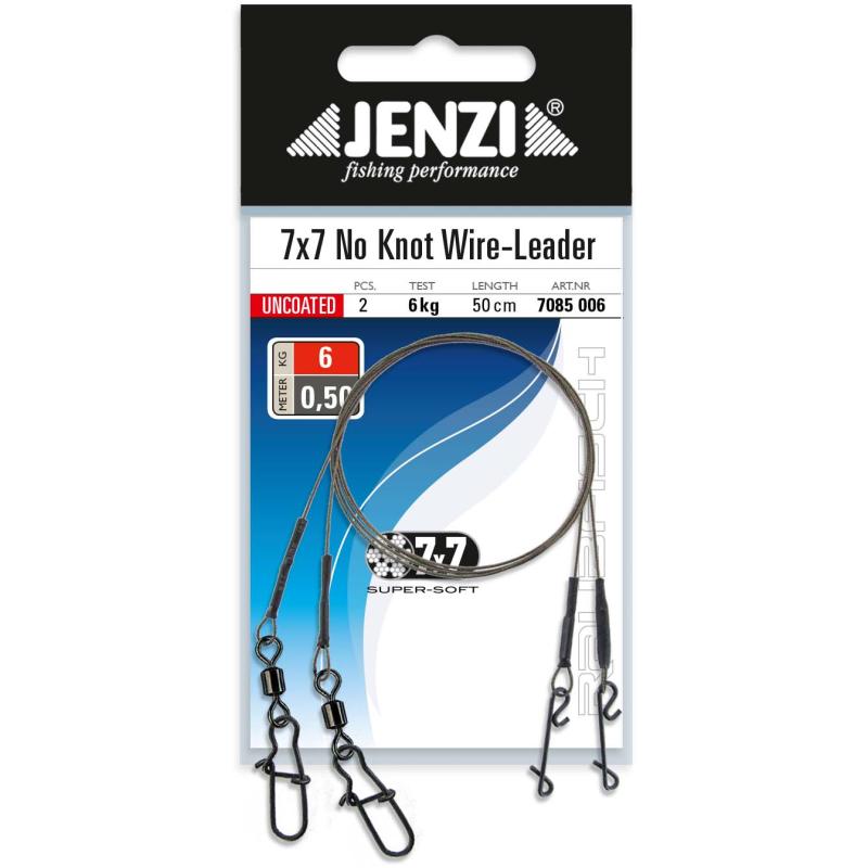 Jenzi 7x7 no-knot steel leader 6kg, 50cm
