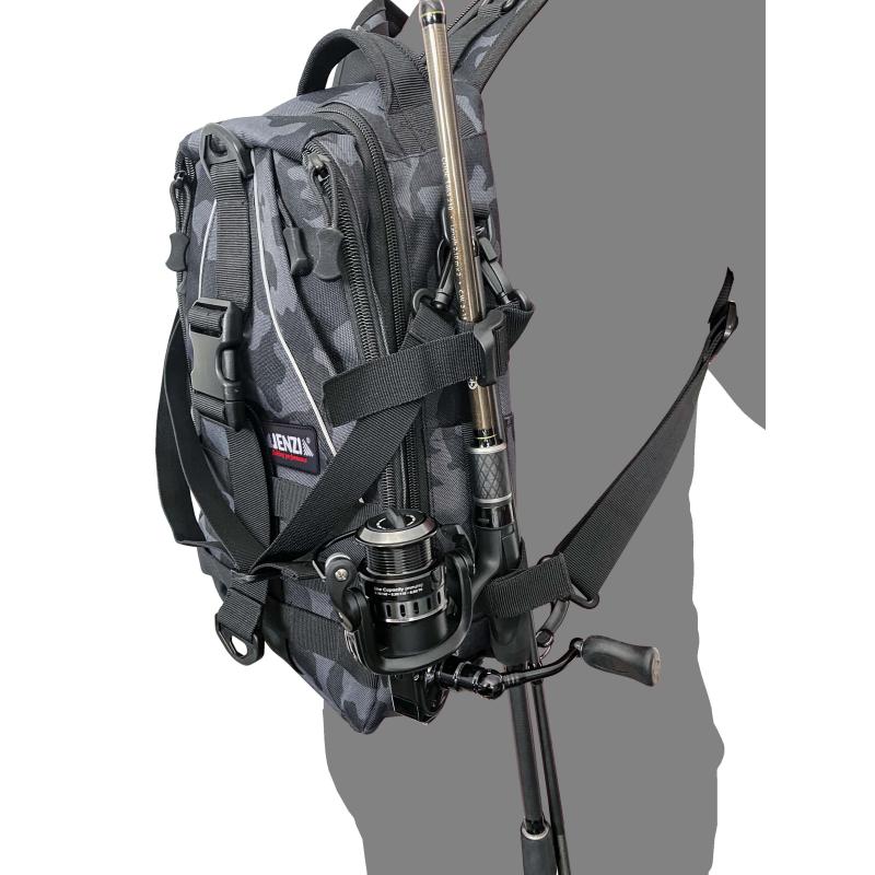 Jenzi Camou Backpack, fishing backpack 24x15x39