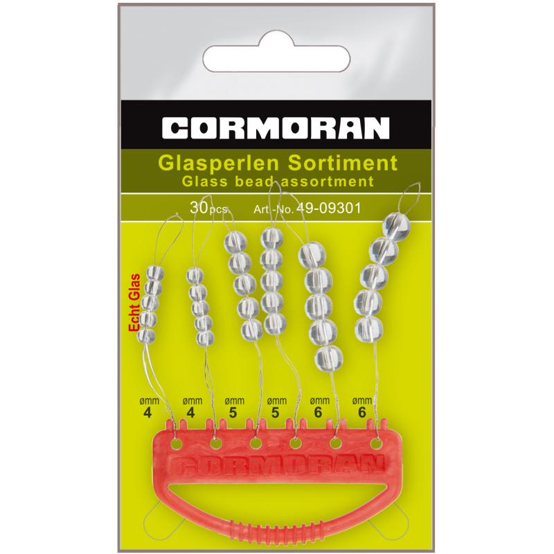 Cormoran glass stopper beads assortment transp. 4/5 / 6mm SB30