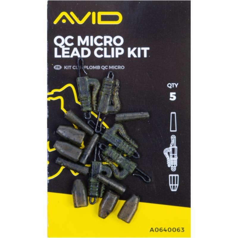 Kit de clips de plomb Avid Carp Qc Micro