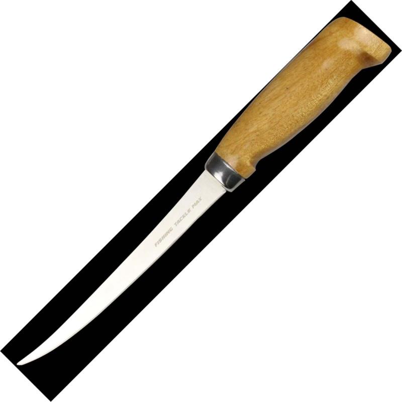 Fishing Tackle Max filleting knife with wooden handle