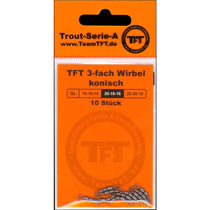 TFT 3 f.-swivel conical 20-18-16 Inh.10 swivels