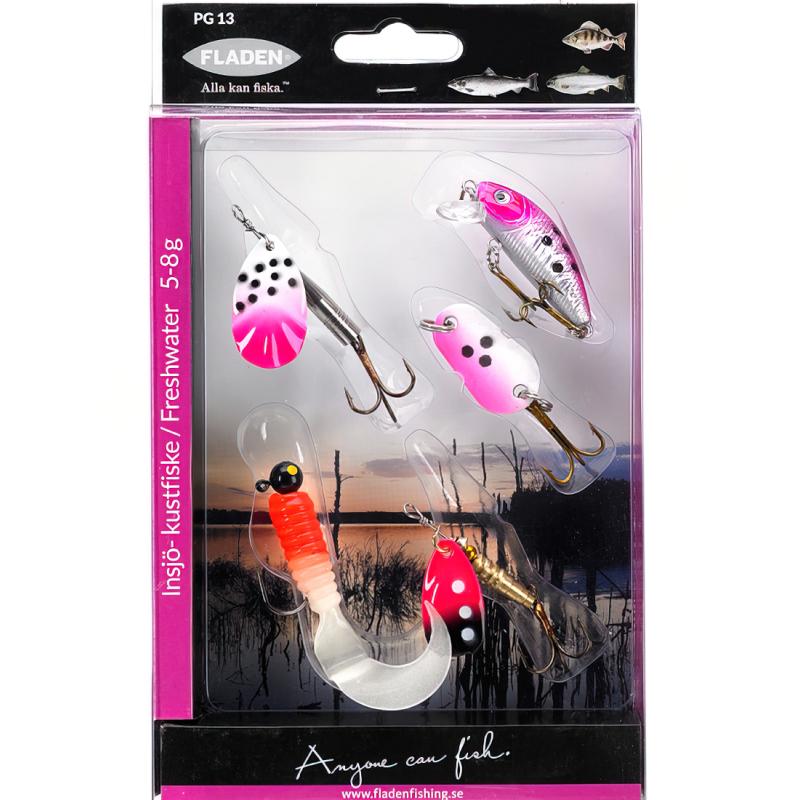 FLADEN freshwater bait set pink 5 pieces