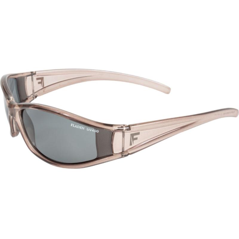FLADEN zonnebril, gepolariseerd, zwevend, helder frame grijze lens