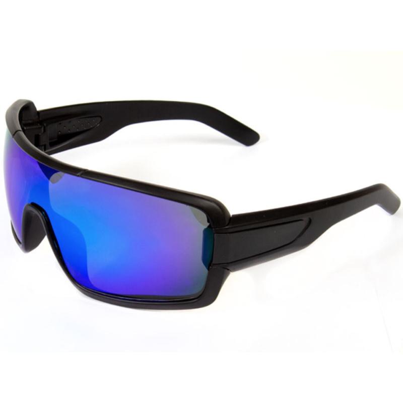 FLADEN zonnebril, gepolariseerd, goggle zwart frame blauwe lens