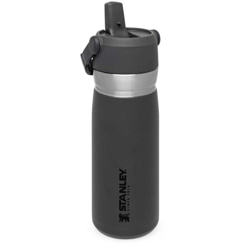 Stanley Iceflow Flip Straw Water Bottle 0.65L capaciteit Houtskool