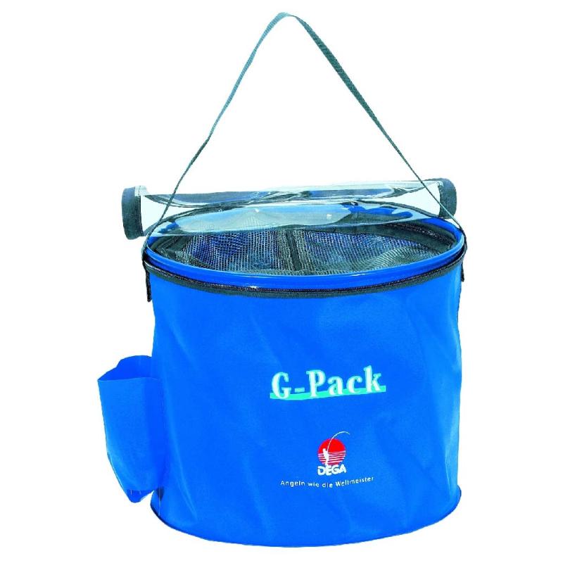 DEGA G-Pack, rund, blau, mit Reißverschluss, dm 30cm, 17l