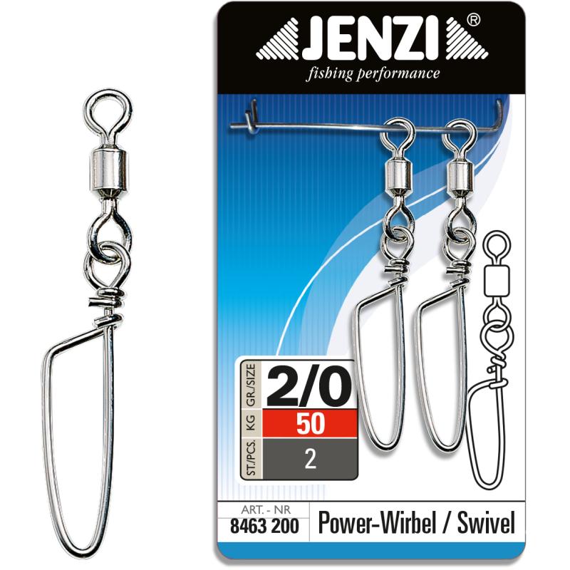 JENZI Power Swivel Strong. Nickel size 2/0 50kg