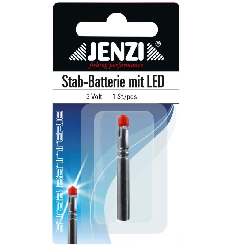 Pile bâton Jenzi avec LED, rouge