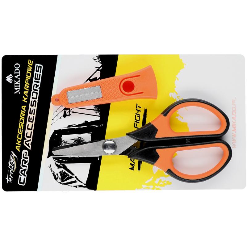 Mikado scissors - for braided lines with a sharpener
