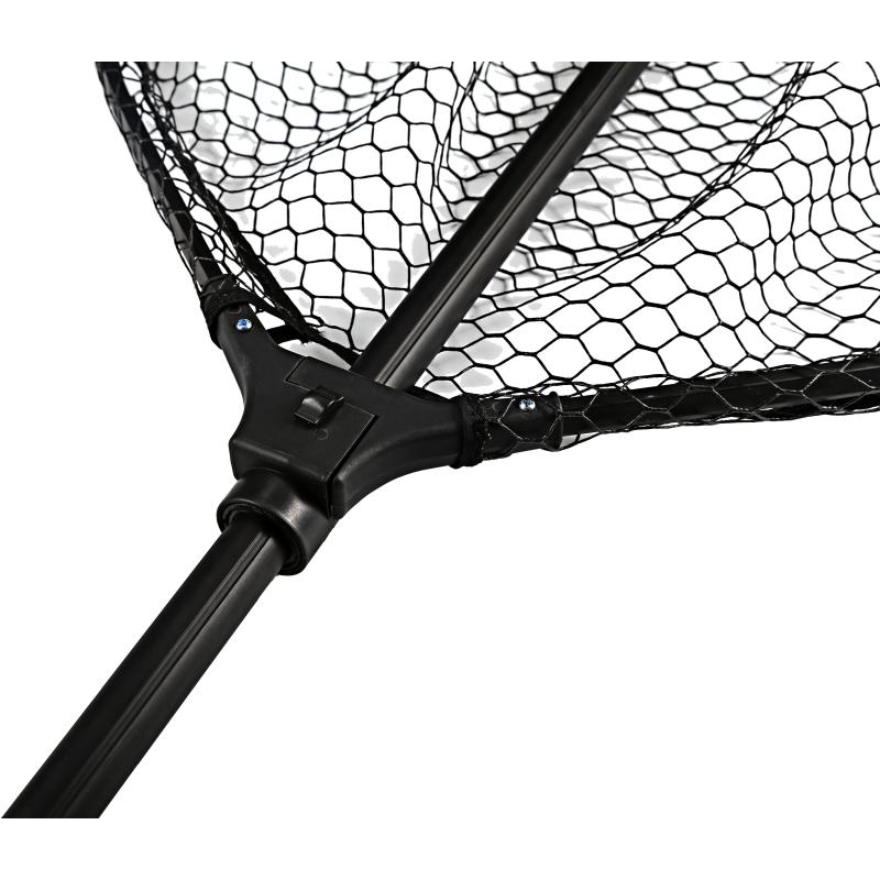 Paladin schepnet Black Net Clap gegomd, opvouwbaar in het midden max 190 cm kop 75x70x50 cm