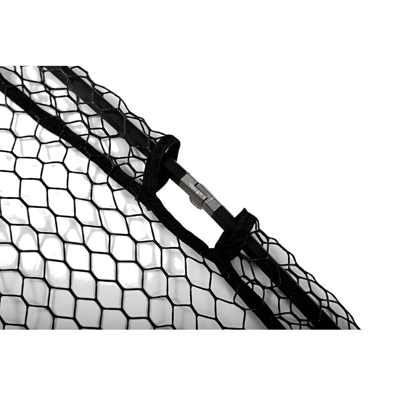 Epuisette Paladin Black Net Clap gommée, pliable au milieu max 190 cm tête 75x70x50 cm