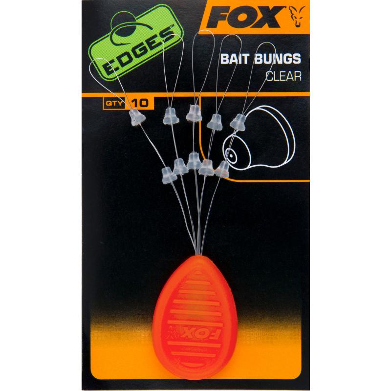 Bouchons pour appâts FOX Edges, transparent x 10