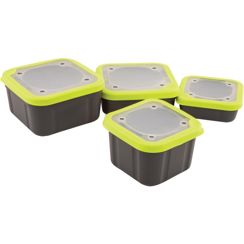 Matrix 2pt / 1 L gray / lime compact bait box SOLID TOP