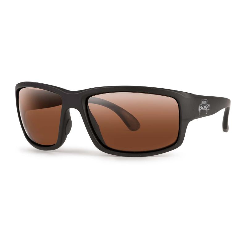 FOX RAGE Rage Gray Wrap Sunglasses Brown Lense Mirror Eyewear