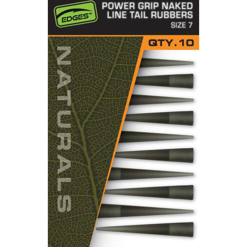 Fox Edges Naturals Power Grip Naked line staartrubbers maat 7 x 10