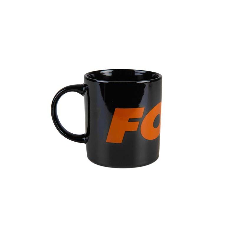 Tasse en céramique avec logo Fox noir et orange