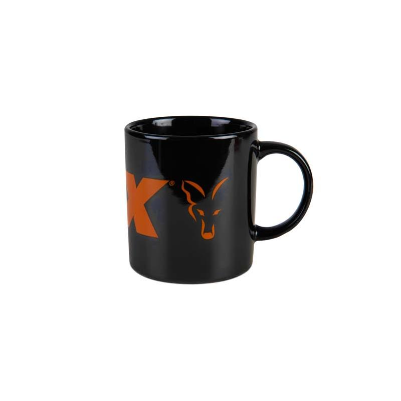 Tasse en céramique avec logo Fox noir et orange