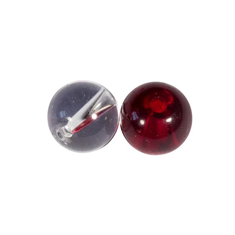 Fox Rage SP 6mm Clear and red glass beads