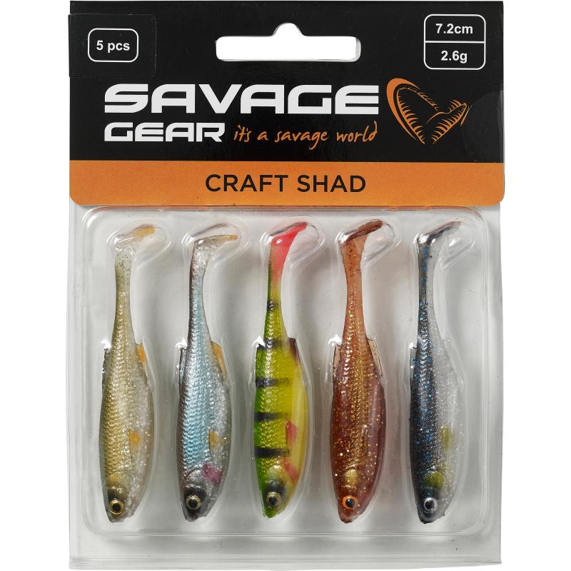 Savage Gear Craft Shad 7.2Cm 2.6G Mélange d'Eau Claire 5Pcs