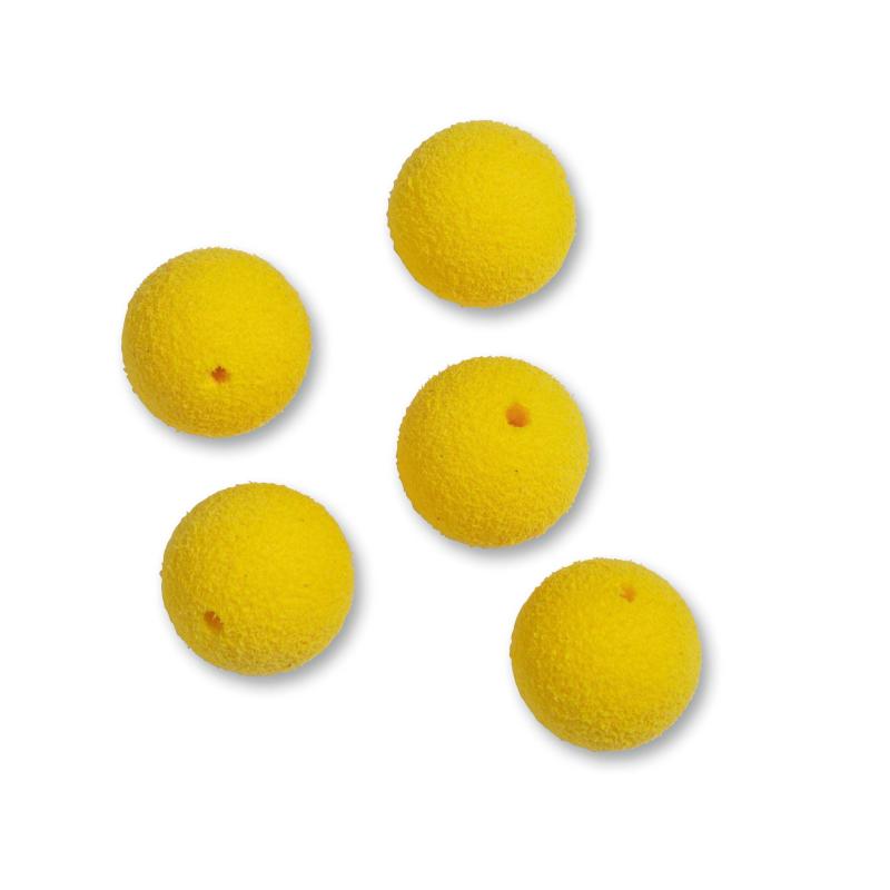Zebco Flatty Scratcher Perles EVA Ø 13mm jaune fluo 5 pièces