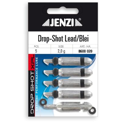 JENZI Drop-Shot Lead/Blei zum Befestigen am Hakenschenkel Anzahl 5 2,0 g