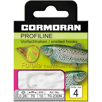 Cormoran PROFILINE Forellenhaken nickel Gr.4 0,26mm