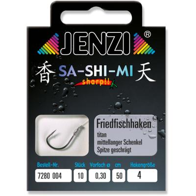 JENZI Friedfischhaken SA-SHI-MI Gebunden Gr.4 0,30mm 50cm