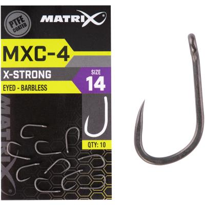 Matrix MXC-4 Size 18 Barbless Eyed PTFE 10pcs