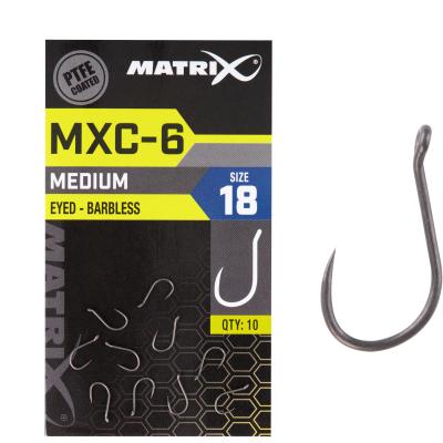 Matrix MXC-6 Size 18 Barbless Eyed PTFE 10pcs